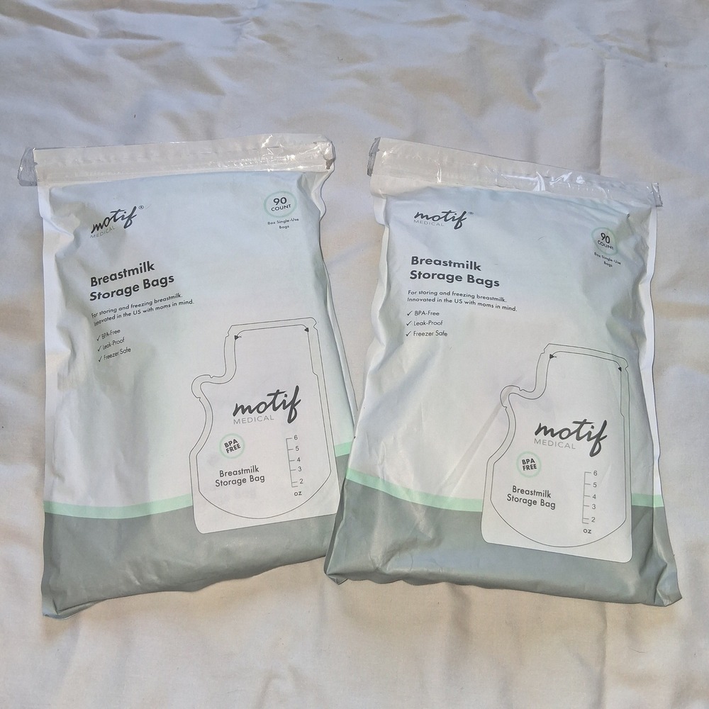 Motif Medical Breastmilk Storage Bags 8oz 180 Count 2 Packs of 90 AAC0008-03 NEW